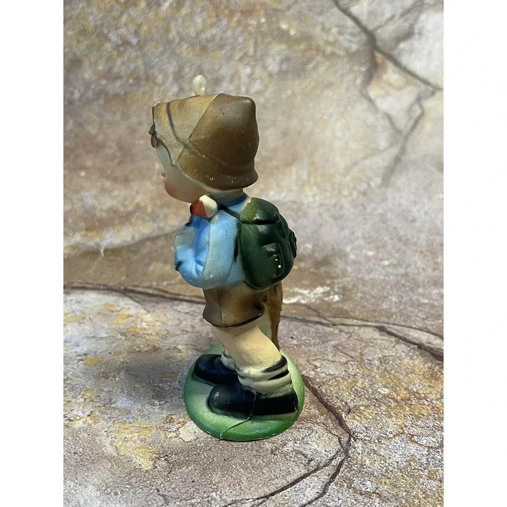 Vintage Look Alike Hummel LITTLE HIKER BOY Cute Christmas Ornament